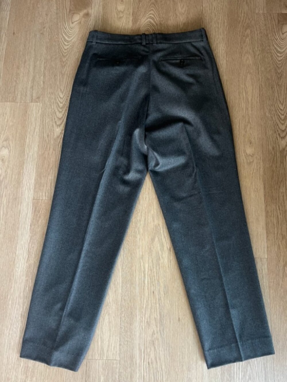 Bonobos - Italian Pleated Wool Trouser - 31" x 33" in Charcoal